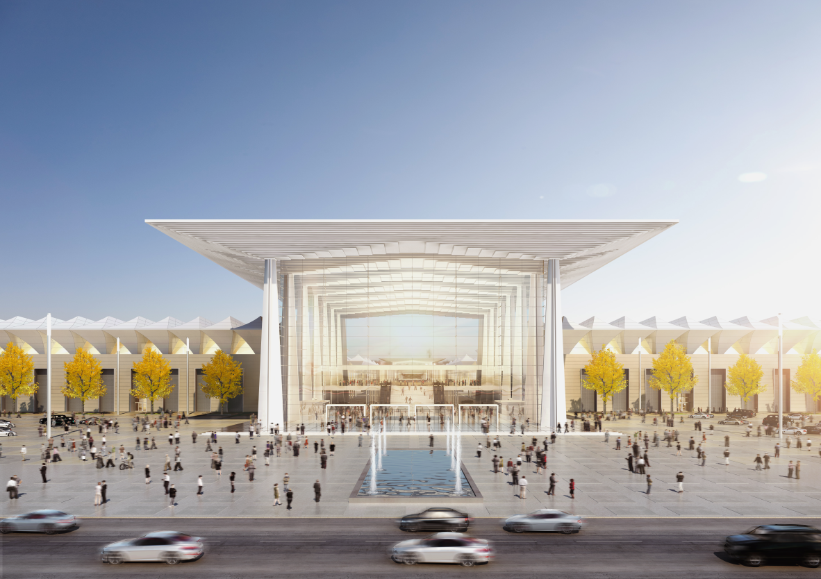 西安丝路国际展览(一期)中心效果图.png 西安丝路国际展览(一期)中心效果图.png